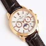 SJ Factory Vacheron Constantin Patrimony 9100 Movement 316L Steel Black/White Face Silver/Rose Gold Case Watch